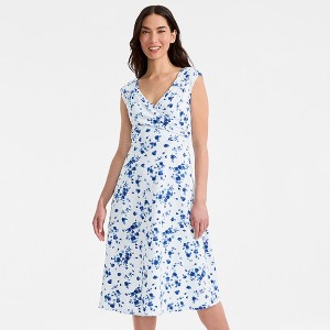 lina italian denim midi dress Julia Dress Elegant A-Line Fit and Flare Midi Dress