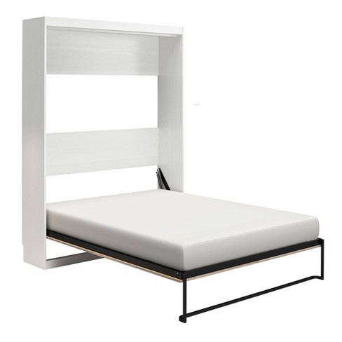 Queen Pinnacle Wall Bed White/gray Oak - Signature Sleep: Space-saving ...