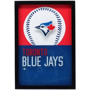 MLB Toronto Blue Jays Baseball Logo Glass Framed Panel - 1 of 4