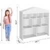 Acekool 9-Cubby Toy Storage Organizer Bookshelf for Kids, 40.7" W Playroom Bookcase with Roof-Top Shelves, Wooden Cubby Storage for Nursery, Bedroom - 2 of 4