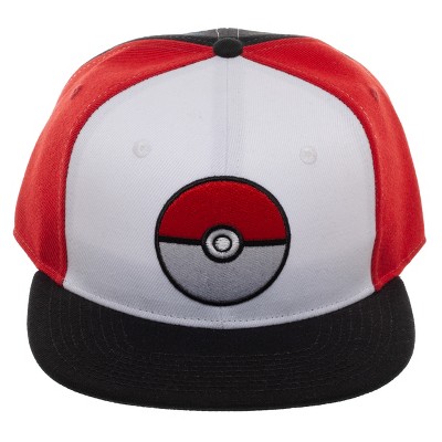 Pokemon Adult Pokeball Adjustable Hat with Pre-Curved Bill