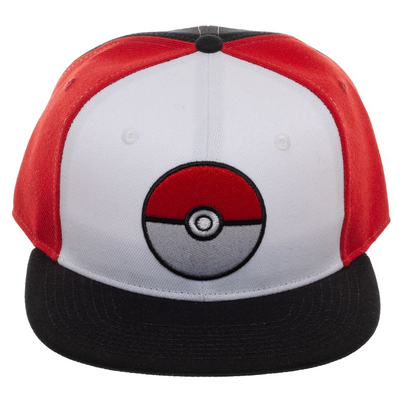 Pokemon Pokeball Adjustable Hat with Pre-Curved Bill, 1 of 5
