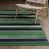 Captiv8e Designs Hilo Preppy Striped Green/Navy Indoor/Outdoor Rug - 4 of 4