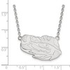Black Bow Jewelry 10k White Gold Louisiana State Fighting Tigers NCAA Necklace 18 Inch - 2 of 4