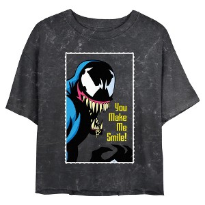 Junior's Marvel: Venom Venom Smile Crop T-Shirt - 1 of 4