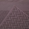 Chevron Zero Twist Cotton Solid and Jacquard 6 Piece Bathroom Towel Set by Blue Nile Mills - 3 of 4