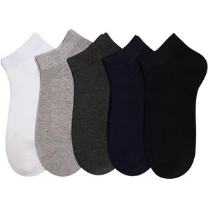 SERISIMPLE Women Viscose Bamboo Ankle Low Cut Thin Lightweight Pastel Color Soft Socks 5 Pairs - 1 of 4
