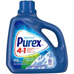 Purex Mountain Breeze HE Liquid Laundry Detergent - 150 fl oz - 1 of 4