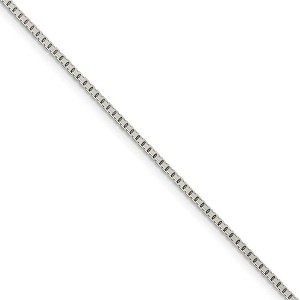 Black Bow Jewelry 1.5mm Sterling Silver Diamond Cut Solid Octagonal Box Chain Necklace - 1 of 4