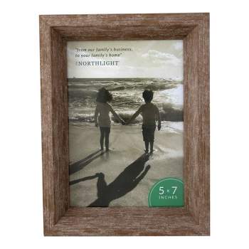 Northlight 8.25" Brown Picture Frame with Easel Back for 5" x 7" Photos
