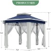13' x 13' Pop -Up Gazebo, Hexagonal Canopy Shelter with 6 Zippered Mesh Netting, Event Tent with Strong Steel Frame for Backyard, Garden, Lawn - 3 of 4