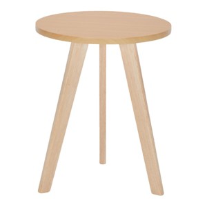 GlasFlength Coffee Tables Round Coffee Table Center Table Wood Coffee Table Small Table for Living Room, Beige, 15.75"*15.75"*17.72" - 1 of 4