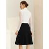 INSPIRE CHIC Women's Button Decor Work A-Line Formal Knee Length Skirt - 4 of 4