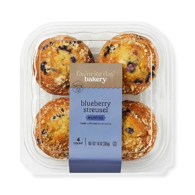 Blueberry Streusel Muffins - 4ct/14oz - Favorite Day™