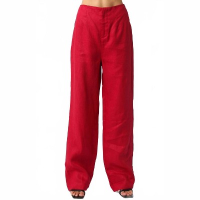 Women's Blair Linen Pant - OLIVACEOUS