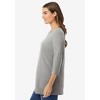 Woman Within Women's Plus Size Perfect Three-Quarter Sleeve Boatneck Tee - image 4 of 4