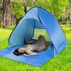 Naysaye Camping Tents 2-3 Person Pop Up Beach Tent with Net Window UV Protection Waterproof for Camping Outdoor Activities, Blue - 2 of 4