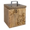 Scroll Carved Trinket Box Mango Wood & Metal - Foreside Home & Garden - 3 of 4