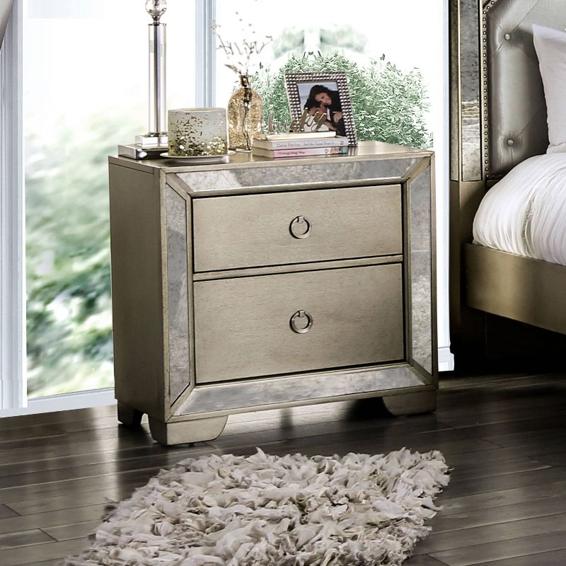Schulich 2 Drawer Nightstand Champagne - HOMES: Inside + Out, 3 of 7