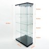 Syemin Decorative Storage Cabinets Display Cabinet with Glass Doors, Tempered Glass Display Cabinet, Storage Cabinet, Black, 30.91"*13.58"*64.69" - 3 of 4