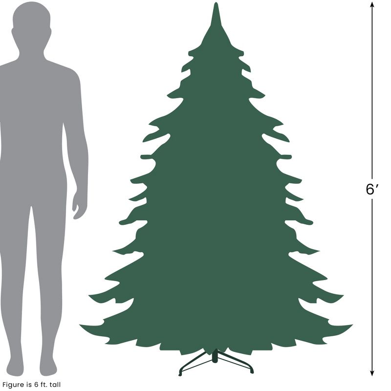 Northlight 6' Northern Balsam Fir Artificial Christmas Tree, Unlit, 6 of 7