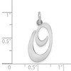 Black Bow Jewelry 14k White Gold, Ella Collection, LG Fancy Script Initial Pendant A-W - 4 of 4