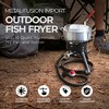 Metal-Fusion Import Outdoor Fish Fryer with Recipe Booklet, 10 Quart Aluminum Fry Pan, and Burner for Outdoor Fryer Accessories, Multicolor - 2 of 4