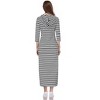 BLUEMING Womens 3/4 Long Sleeve Maxi Hoodie Dress Casual Pocket Slim Pullover Sweater Dress Travel Outfits - 2 of 4