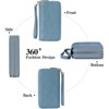 BEAFUP Large Capacity Double Zip RFID Blocking Women’s Wallet - Genuine Leather Wristlet Clutch for Travel,Everyday Use - 4 of 4