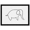 19" x 13" Elephant Outline Simple Animals Framed Wall Art Black - Olivia's Easel: Modern Decor, Zoo Theme - 2 of 4