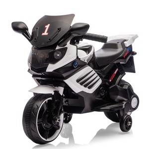 Kids Motorcycle, Ride On Car Toy with Training WheelsPowered Ride On Motorcycle Toy for Toddler Kids Boys Girls Ages 3-6 - 1 of 4