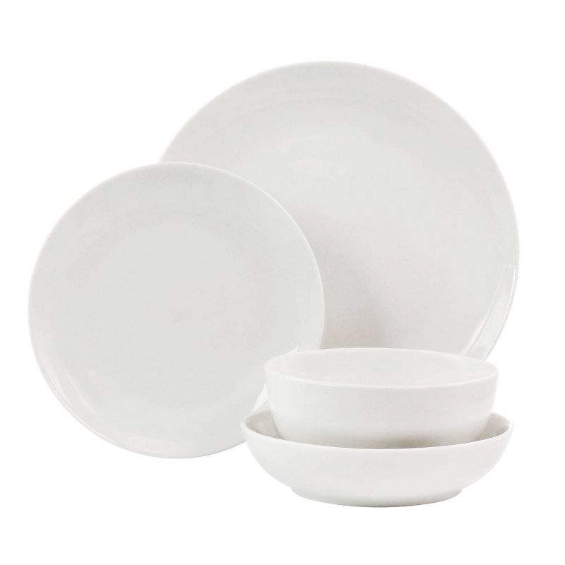 16pc Camellia Porcelain Double Bowl Dinnerware Set - Elama, 2 of 9