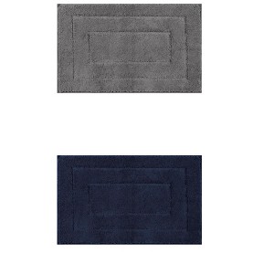 Unique Bargains Bathroom Absorbent Non-Slip Comfortable Geometry Bath Mats 2 Pcs - 1 of 4