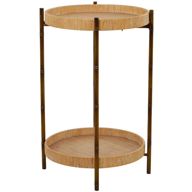 Modern Rattan Accent Table Brown - Olivia &#38; May, 5 of 6