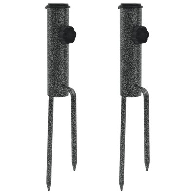 vidaXL Parasol Stand Black Galvanized steel Adjustable diameter