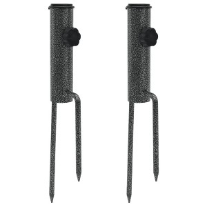 vidaXL Parasol Stand Black Galvanized steel Adjustable diameter - 1 of 2