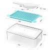 LunaLulinlk 4-piece set of mini ice cubes and ice bucket (with lid) Blue small ice cubes with ice scoop - 2 of 4