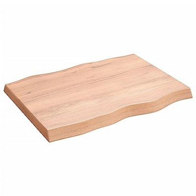 vidaXL Table Top, Light Brown 31.5"x23.6"x(0.8"-2.4") Treated Solid Wood Live Edge