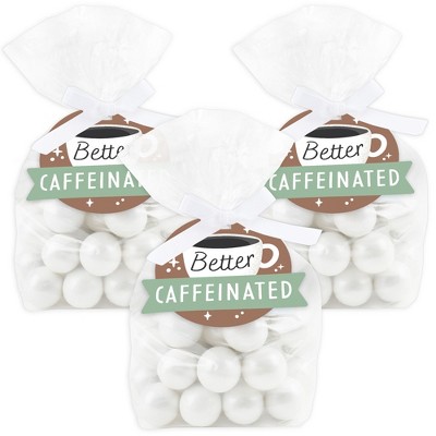 Big Dot Of Happiness But First, Coffee - Diy Cafe Themed Party Clear Goodie  Favor Bag Labels - Candy Bags With Toppers - Set Of 24 : Target