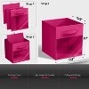 Sorbus 11 Inch Collapsible Fabric Storage Bin with Clear Window - for Organizing Clothes, Toys, Books, Shelves, Closets & more - 3 of 4