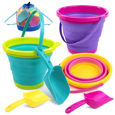 Collapsible bucket and store spade