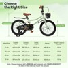 Costway 12"/14"/16"/18" Kid’s Bike with Training Wheels Adjustable Handlebar & Seat Handbrake Green/Pink - 3 of 4