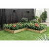 LuxenHome Wood Three Section L-Shaped Raised Garden Bed Brown - 2 of 4