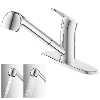 SUGIFT Single Handle Kitchen Sink Faucet with Pull-Out Sprayer