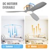 GDFStudio Reigle 52 Inch Flush Mount Ceiling Fan with Dimmable Led Light and 3 ABS Blades - 4 of 4