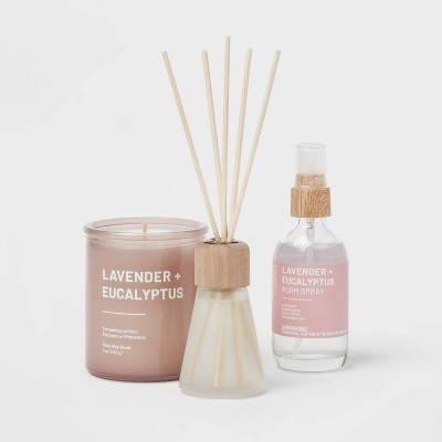 3pk Diffuser Candles Room Spray Gift Set Eucalyptus Lavender - Project 62&#8482;