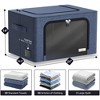 Sorbus 4 Pack Jumbo Foldable Storage Box - Metal Frame, Oxford Fabric with Clear Window & Handles - for Bedding Linen, Clothing & More - 4 of 4