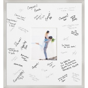 Svelte Signature Mat Picture Frame – Guest Book Alternative for Weddings, Graduations, or Retirement – Autograph Photo Mat for Signature Board - 1 of 4
