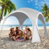 Tangkula 11’ x 11’ Large Sun Shelter for 6-8 People UPF50+ Beach Tent W/ Carry Bag 16 Stakes 8 Wind Ropes Portable Sunshade Tent - image 2 of 4