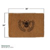 Entryways 24"x36" Queen Bee Thick Handwoven Rectangular Indoor/Outdoor Doormat Brown/Black - 3 of 3